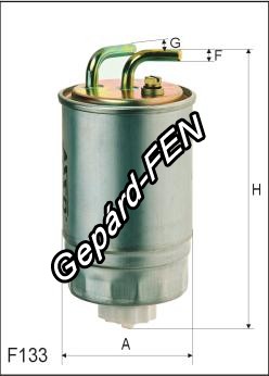 Üzemanyagszûrõ - Ford: Escort 1.8D 11/93~, Fiesta 1.8D 1/94~ ( Eng. D18) -  Mann: WK 845/3, Filtron: PP 838/1, Asso: WP4062