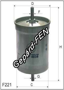 Üzemanyagszûrõ - Ford: Escort 1.4 5/92->, 20.i 16V, Fiesta 1.3i 7/96->, 1.6i 16V  -  Mann: WK 79, Filtron: PP 865, Asso: WP4037