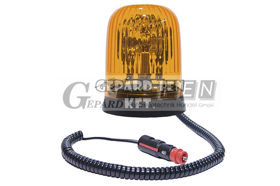 Forgólámpa BORDÁS búrás 24V (H3 izzós), MÁGNESTALPAS felfogatás - fogaskerékmeghajtás - Dasteri átm.: 144mm, mag.: 174mm - 430M/24.05