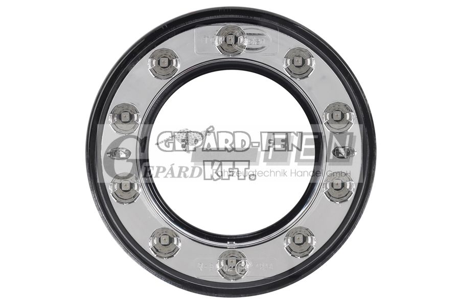 Univerzális LED gyûrû 12LED-es 2 funkciós (Helyzetj. + fék) hátsólámpa 9-33V, Háromfüles felfogatás, belsõ átm.: 55mm, külsõ átm.: 98mm - DSLR400STL