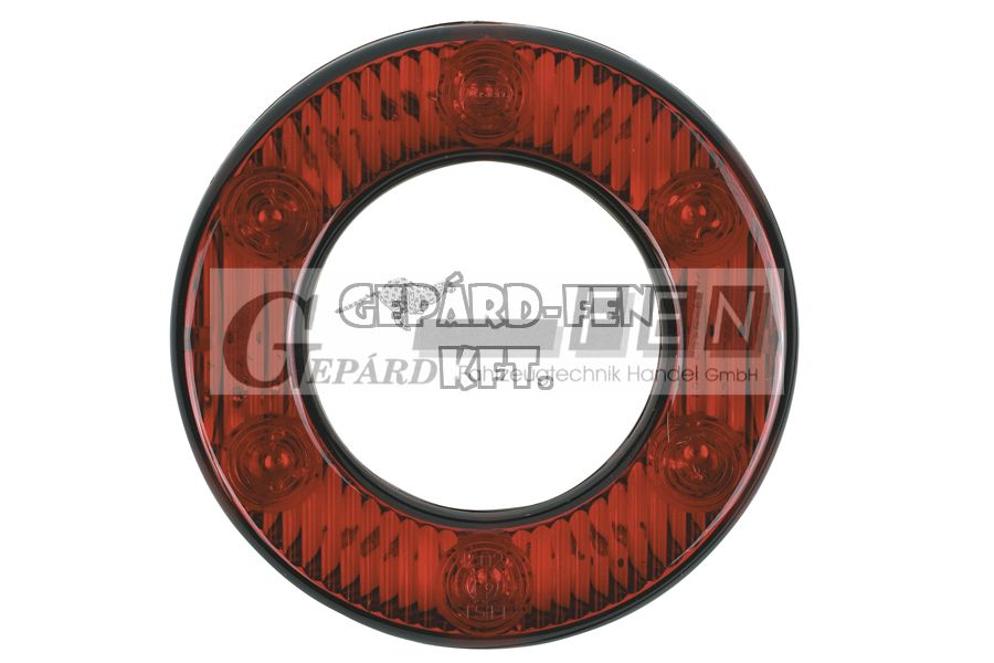 Univerzális LED gyûrû 6LED-es 1 funkciós (Hátsó helyzetjelzõ) hátsólámpa 24V, Háromfüles felfogatás, belsõ átm.: 55mm, külsõ átm.: 98mm - DSL-3090