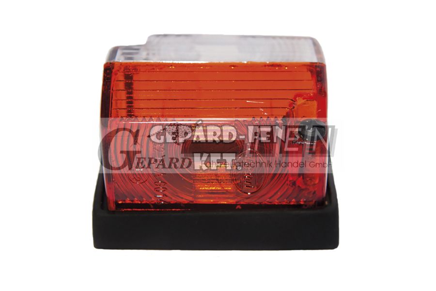 Szélességjelzõ Piros-Fehér rövid, izzós kivitel 58mm x 43mm mag.: 39mm - 512-0.067