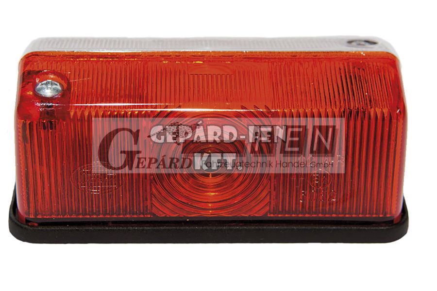 Szélességjelzõ Piros-Fehér hosszú, izzós kivitel 92mm x 42mm mag.:37mm - 513-0.067