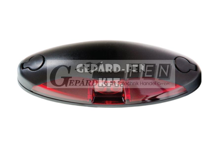 Szélességjelzõ LED-es csónak alakú 2 funkciós (Piros-Fehér) 10-30V 110mm x 37mm x 34mm csavartáv: 87mm - DSL570-0.067