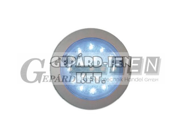 Belsõ világítás 24V, 18LED-es Fehér kör alakú, süllyeszthetõ, belsõ átm.: 56mm, teljes vast.: 24mm - DS-SL-24.18