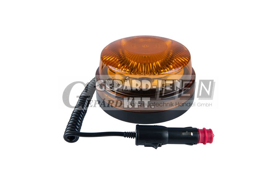 !!!ÚJDONSÁG!!! - Forgólámpa / LED Villogólámpa SÁRGA, 10-30V, Kerek, lapos kivitel, 12LED-es, MÁGNESTALPAS felfogatás, átm.: 149mm, mag.: 84mm, 4 különbözõ funkció - DSL-470M.05