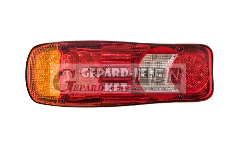 !!!ÚJDONSÁG!!! - Hátsólámpa LED-es 10-30V Renault félholdas ÚJ TÍPUS, BAL oldal +kábelkivezetõ 350x128mm, vast.: 85mm, csavartáv.: 152mm - DSL-2061D