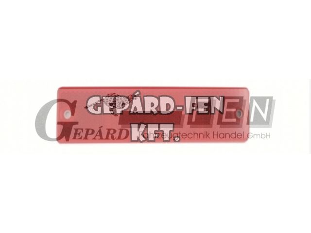 Prizma 170mm x 40mm  piros 2 csavarral rögzíthetõ