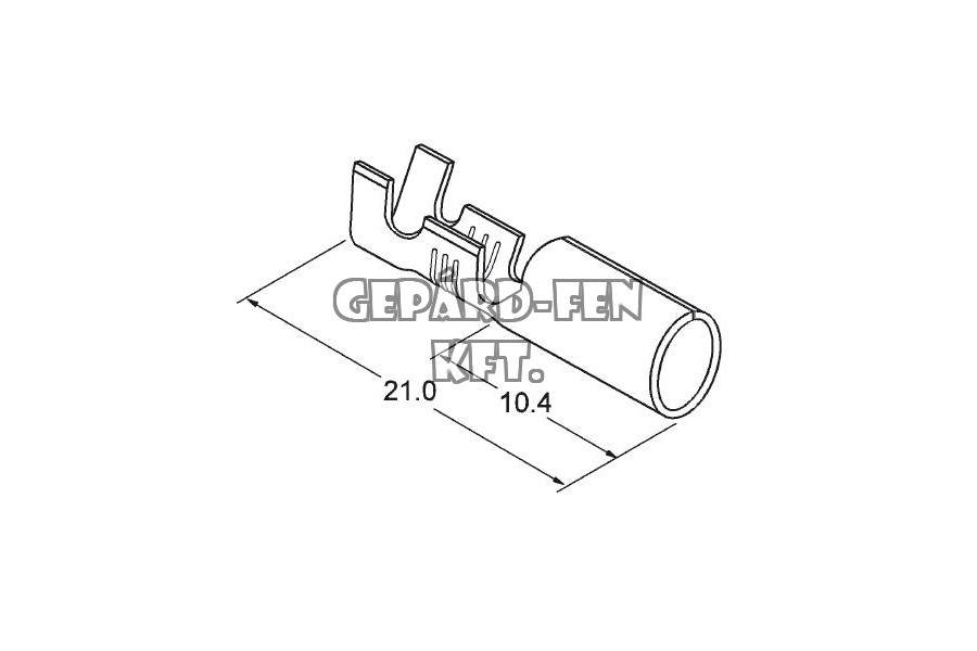 Hengeressaru hosszú nagyobb MAMA 1-2,5mm2-es kábelhez, belsõ átm.: 4mm, anyagvast.: 0,4mm, SF4DO (100db / csomag)