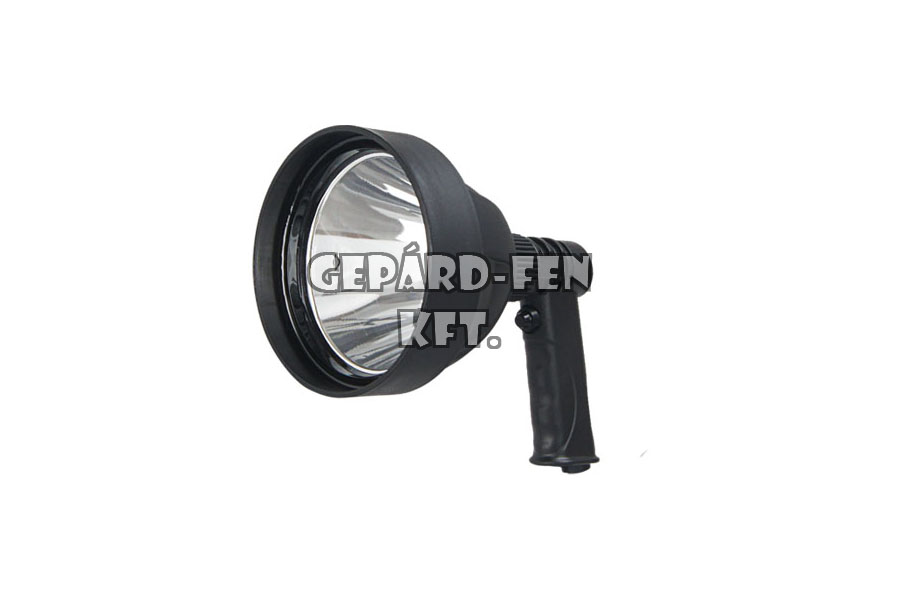 !!!ÚJDONSÁG!!! - Nagy teljesítmény Keresõ / Vadász Munkalámpa Szúró, 1LED-es (15W), 1200lumen, Li-akkumulátoros (4Ah), mûködési idõ: 2óra, töltési idõ (220V hálózatról vagy szivargyújtóról): 8óra, átm.: 150mm