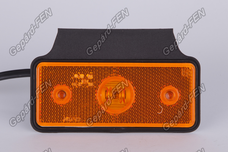 Szélességjelzõ 12-24V téglalap alakú sárga 2 LED-es +tartó 118mm x 72mm (Mercedes Sprinter) (MD-13Z+K LED)