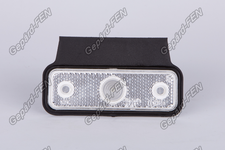 Szélességjelzõ 12-24V téglalap alakú fehér 5W üveg IZZÓS +tartó 118mm x 60mm (FT-4B+K)