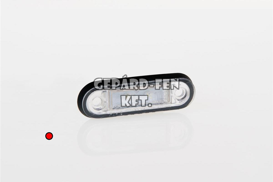 Szélességjelzõ 12-24V süllyesztett kerekített alakú piros 2 LED-es 78mm x 22mm (FT-15C LED)
