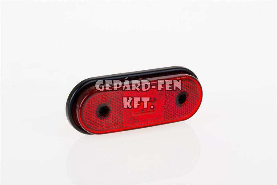 Szélességjelzõ 12-24V kerekített alakú sík hátoldalas piros 4 LED-es 120mm x 46mm (FT-20C LED)