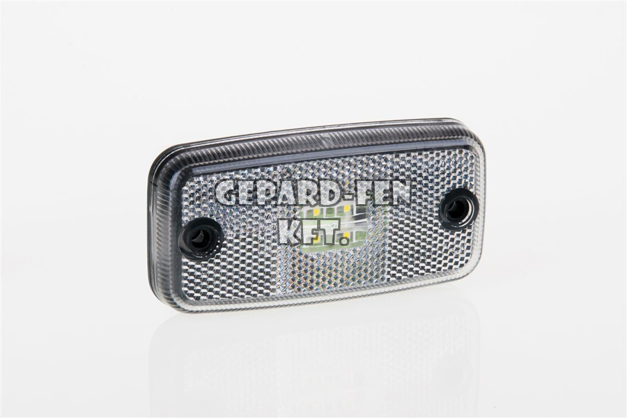Szélességjelzõ 12-24V téglalap alakú sík hátoldalas fehér 4 LED-es 110mm x 54mm (FT-19B LED)