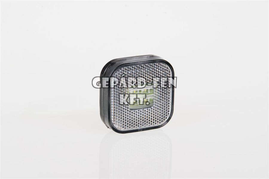 Szélességjelzõ 12-24V MAN kocka alakú sík hátoldlalas fehér 4 LED-es 62mm x 62mm (FT-27B LED)