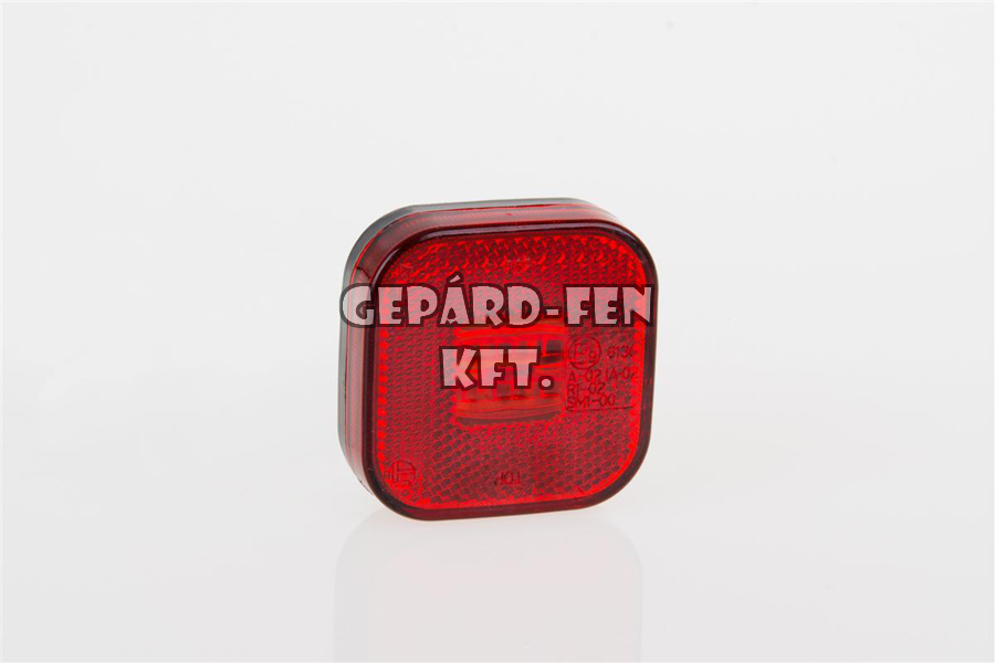 Szélességjelzõ 12-24V MAN kocka alakú sík hátoldalas piros 4 LED-es 62mm x 62mm (FT-27C LED)