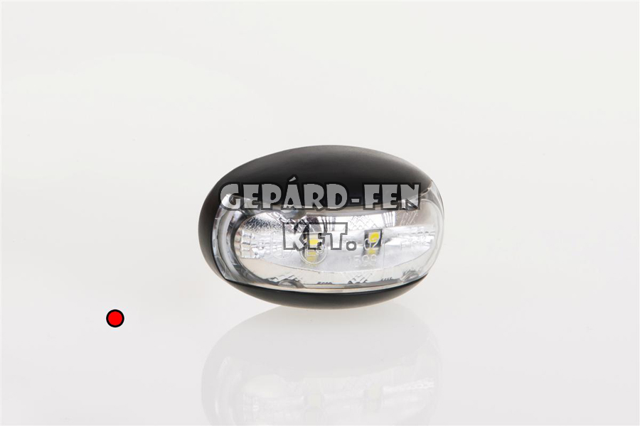 Szélességjelzõ 12-24V félköríves alakú sík hátoldalas piros 2 LED-es  60mm x 32mm (FT-12C LED)