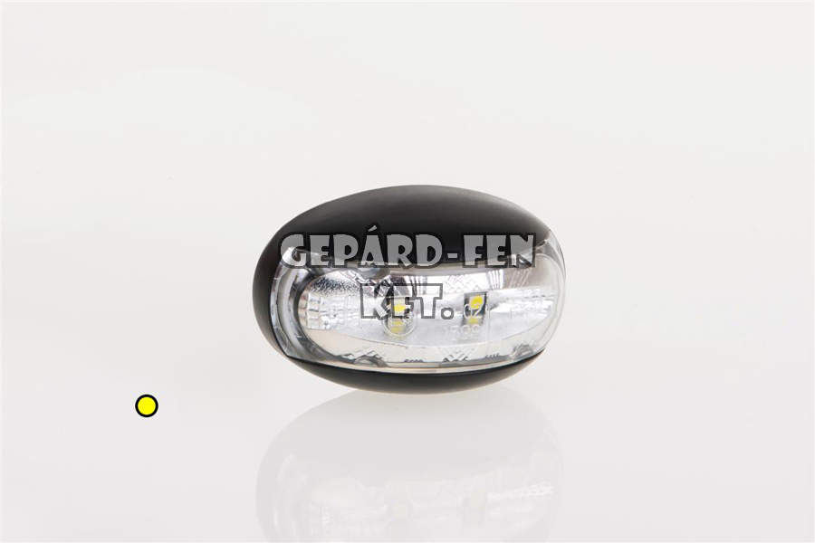Szélességjelzõ 12-24V félköríves alakú sík hátoldalas sárga 2 LED-es 60mm x 32mm (FT-12Z LED)