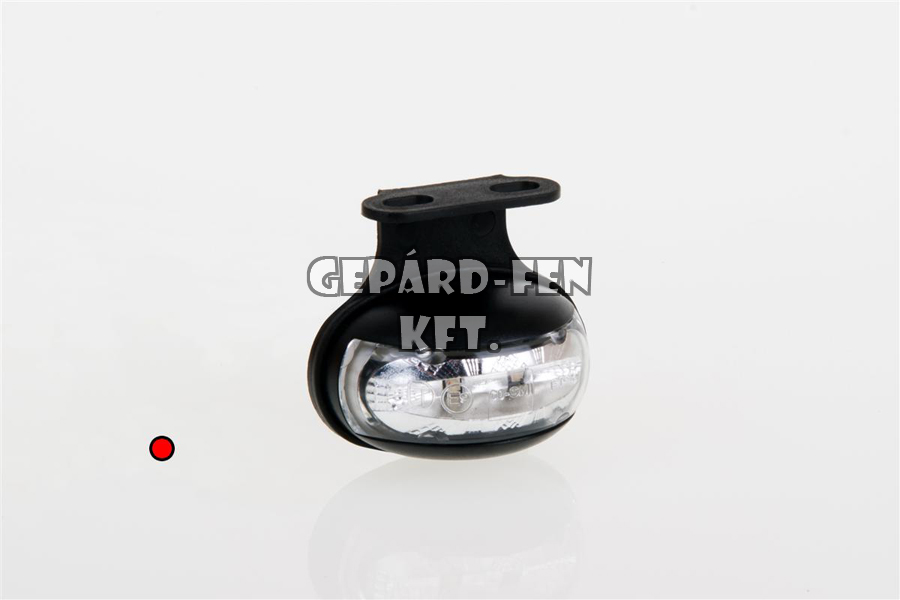 Szélességjelzõ 12-24V félköríves alakú piros 2 LED-es +tartó 60mm x 50mm (FT-12C+K LED)