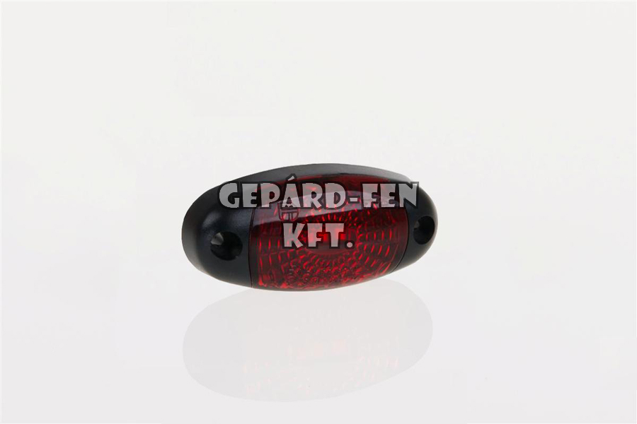 Szélességjelzõ 12-24V ovális alakú sík hátoldalas piros 3 LED-es 72mm x 34mm (FT-025C LED)