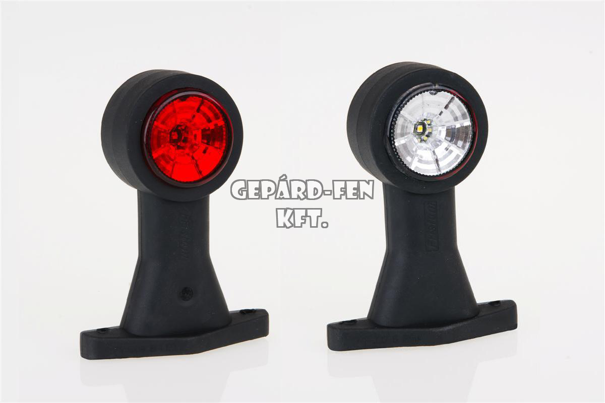 Szélességjelzõ 12-24V LED-es piros/fehér 90 fokos hosszú egyenes 130mm kinyúlás (FT-9B LED)