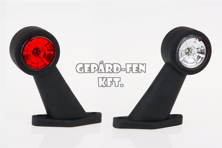 Szélességjelzõ 12-24V LED-es piros/fehér 45 fokos rövid ferde 133mm kinyúlás (FT-9C LED)