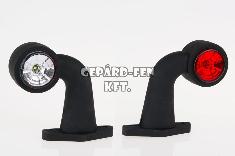 Szélességjelzõ 12-24V LED-es piros/fehér 90 fokos rövid karos 130mm kinyúlás (FT-9D LED)