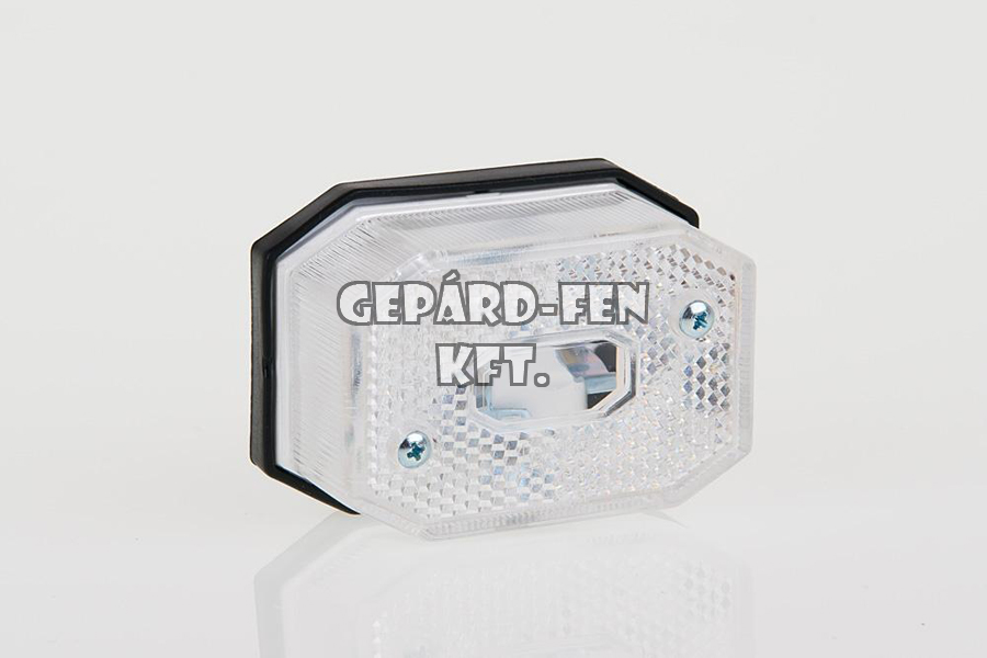 Szélességjelzõ 12-24V 8 szögletû fehér LED-es prizmás 65mm x 42mm (FT-1B)