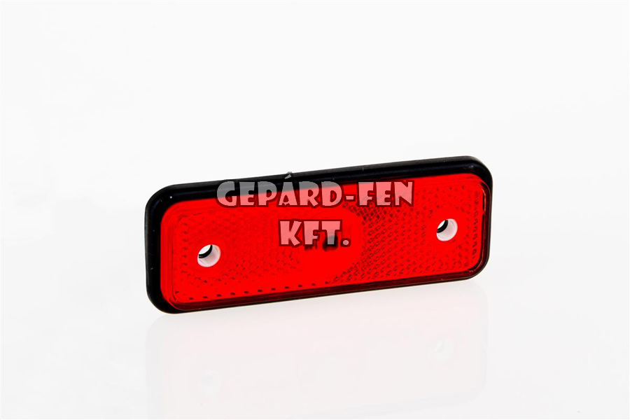 Szélességjelzõ 12-24V téglalap alakú piros 2 LED-es +gumilap 102mm x 36mm (FT-4C LED-es)