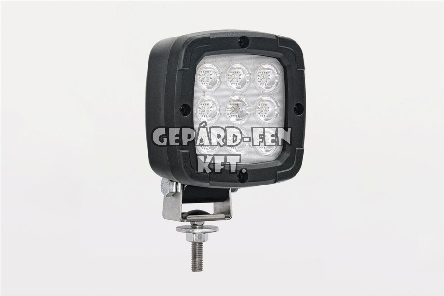 Munkalámpa kocka 9 LED-es 12-50V 15W 1300Lumen IP68 FEKETE mûanyag házzal 100mm x 100mm