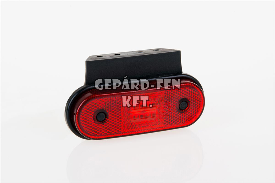 Szélességjelzõ 12-24V kerekített alakú piros 4 LED-es +tartó 120mm x 67mm (FT-20C+K LED)