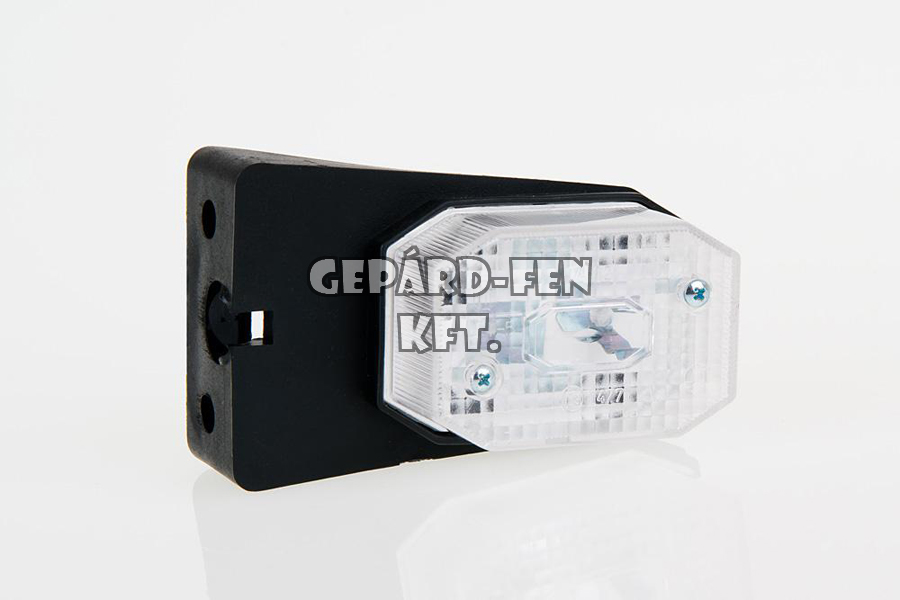 Szélességjelzõ 12-24V 8 szögletû fehér LED-es prizmás trapéz alakú talppal 65mm x 42mm (FT-1/I B)