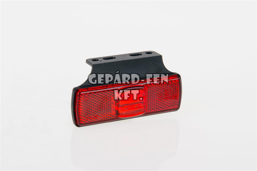Szélességjelzõ 12-24V téglalap alakú piros középen 4 LED-es +tartó 102mm x 52mm (FT-17 C+K LED)