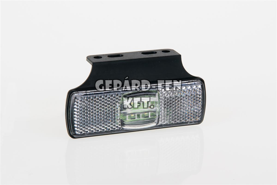 Szélességjelzõ 12-24V téglalap alakú fehér középen 4 LED-es +tartó 102mm x 52mm (FT-17B+K LED)