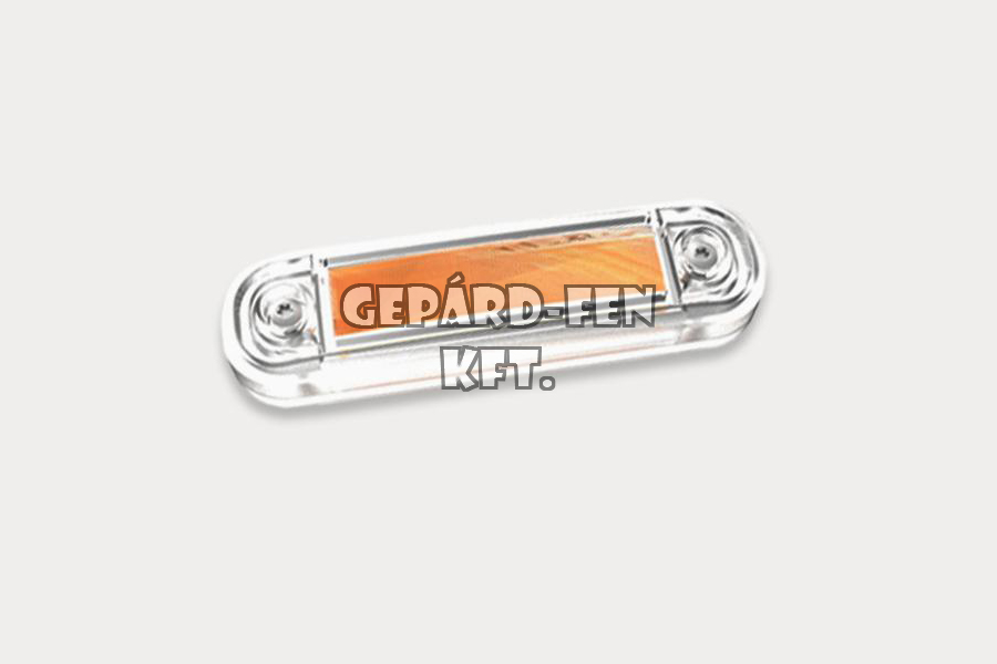 Szélességjelzõ 12-24V lekerekített átlátszó búrás SÁRGA 10 LED-es 110mm x 31mm vast.: 18mm (FT-45Z LED)