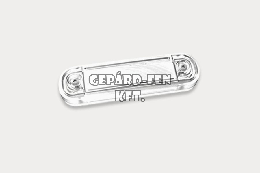 Szélességjelzõ 12-24V lekerekített átlátszó búrás FEHÉR 10 LED-es 110mm x 31mm vast.: 18mm (FT-45B LED)