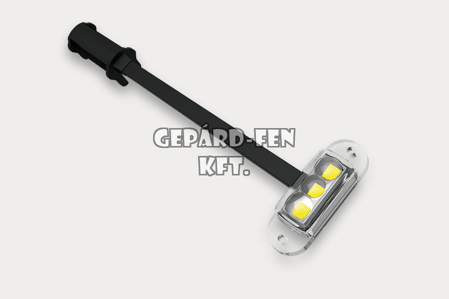 !!!ÚJDONSÁG!!! - Szélességjelzõ mezõgazdaságban használható 12V!!! 3LED-es sík hátoldalas QS150 csatlakozóval Fehér 46mm x 15mm (FT-90B LED)