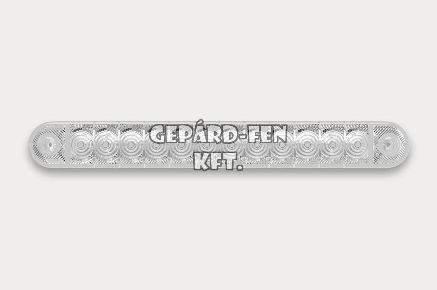 !!!ÚJDONSÁG!!! - Szélességjelzõ 12-24V hosszú csík alakú Fehér 12LED-es 225mm x 28mm (FT-195B LED)