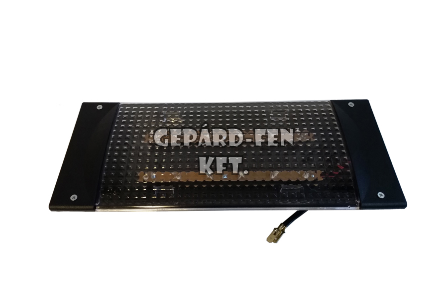 Busz belsõ világítás 24V LED-es, süllyeszthetõ, fekete mûanyag házzal, (kapcsoló nélküli kivitel), 362x150mm, vast.: 40mm, süllyesztés: 30mm, (0296LLED24)