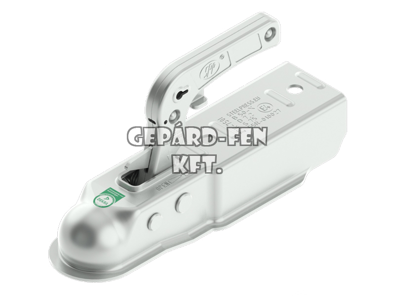 Vonófej 750kg terhelhetõségû, SZÖGLETES (60mm-es zártszelvényre), hosszú (259mm), felül-felül a furat (furattáv.: 90mm) - ZSK-750I