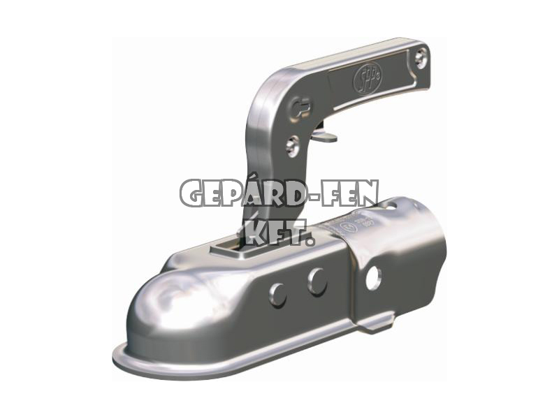 Vonófej 750kg terhelhetõségû, KEREK (45mm-es csõre), rövid (208mm), oldalt-felül a furat (furattáv.: 40mm) - ZSK-750B