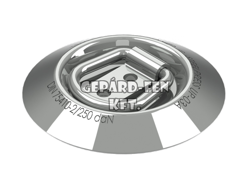 Rakományrögzítõ kerek, kiemelkedõ, max. teher.: 250kg, átm.: 97mm, vast.: 12mm, furattáv.: 18mm - UP-03A
