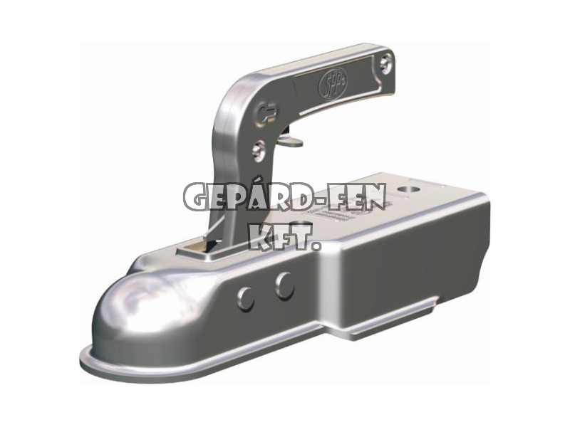 Vonófej 1300kg terhelhetõségû, SZÖGLETES (70mm-es zártszelvényre), hosszú (260mm), felül-felül a furat (furattáv.: 90mm) - ZSK-1300J