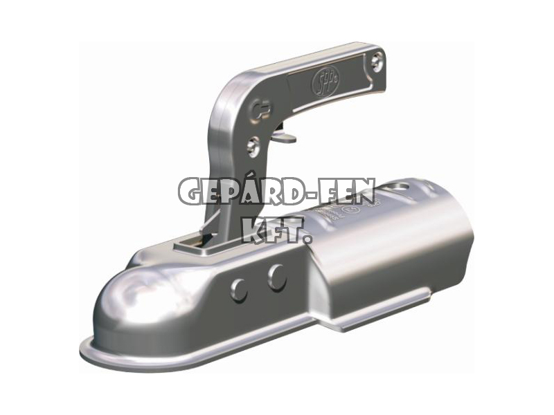 Vonófej 750kg terhelhetõségû, KEREK (70mm-es csõre), hosszú (259mm), felül-felül a furat (furattáv.: 90mm) - ZSK-750E