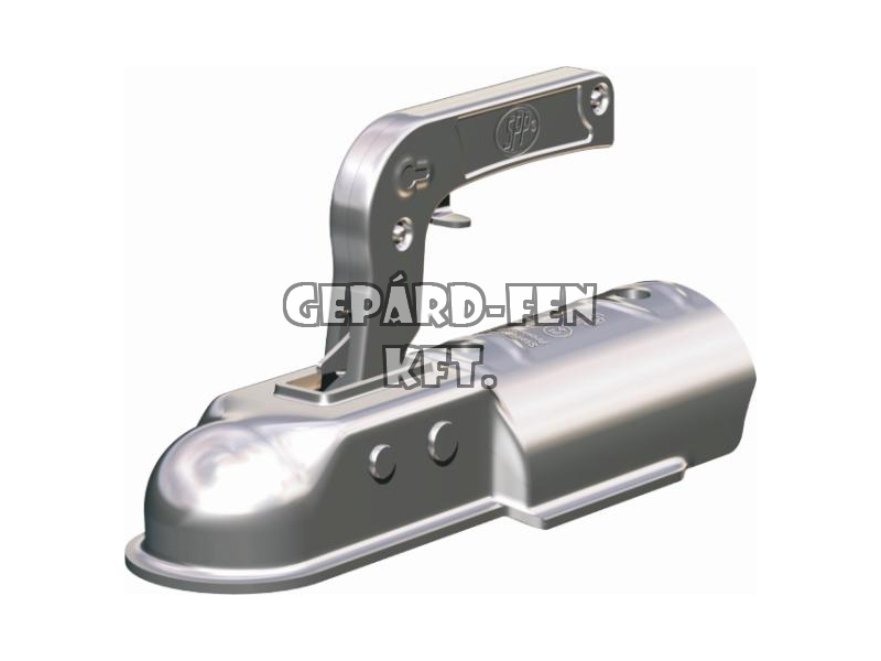 Vonófej 1300kg terhelhetõségû, KEREK (70mm-es csõre), hosszú (260mm), felül-felül a furat (furattáv.: 90mm) - ZSK-1300G