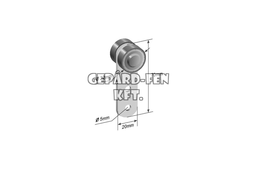 Ponyva vezetõ görgõ kicsi 22mm RM8