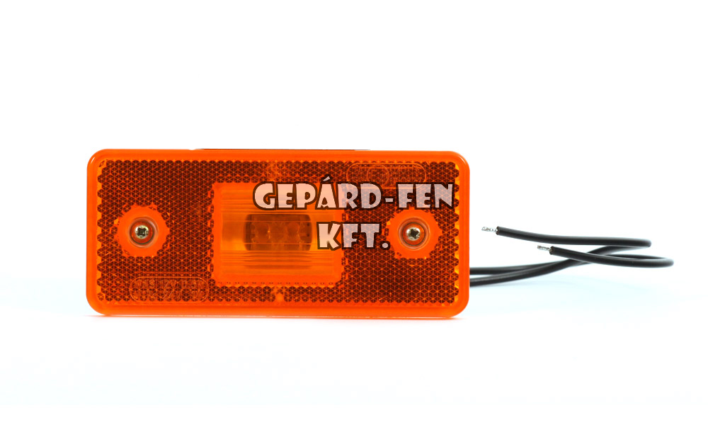Szélességjelzõ 12V/24V téglalap alakú sárga 2 ledes 116mm x 46mm (101p)