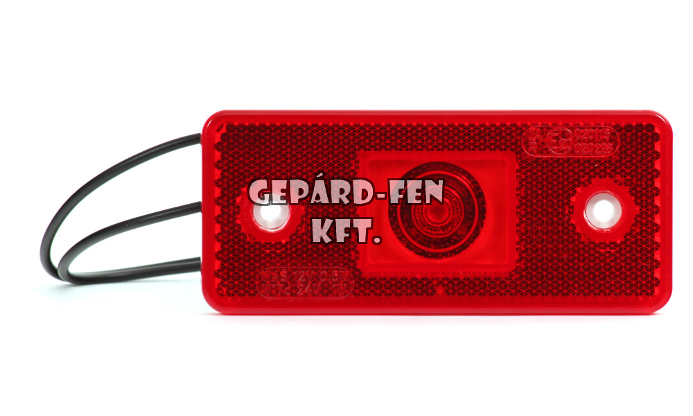 Szélességjelzõ 12V/24V téglalap alakú piros 1 ledes 116mm x 46mm (103p)