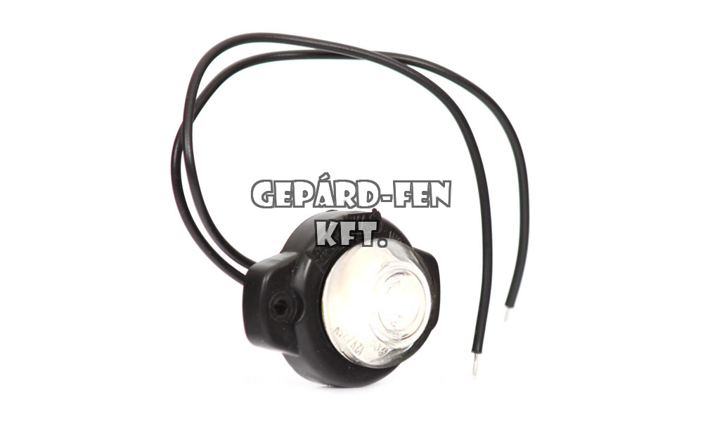 Szélességjelzõ 12V/24V tükörtojás alakú fehér 1 ledes 56mm (129w)